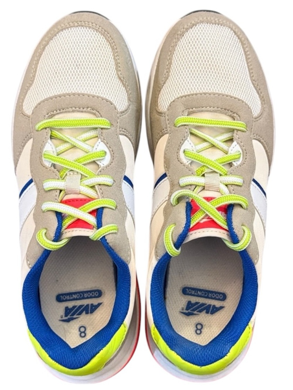 Avia Retro Runner Sneakers Womens 8 Y2K Colorblock Athletic Walking Shoes Retro